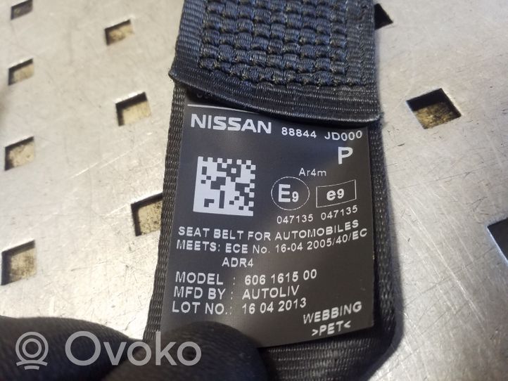 Nissan Qashqai Ceinture de sécurité arrière 88844JD000