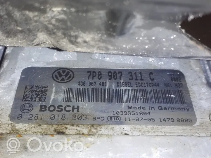 Volkswagen Touareg II Calculateur moteur ECU 7P0907311C