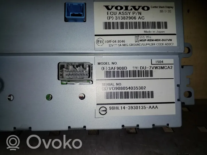 Volvo XC70 Monitor / wyświetlacz / ekran 31382906AC