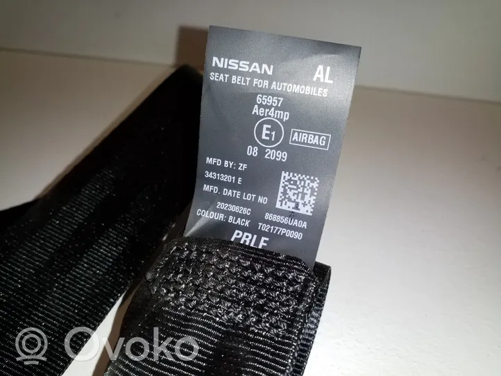 Nissan Qashqai J12 Pas bezpieczeństwa fotela przedniego 868856UA0A