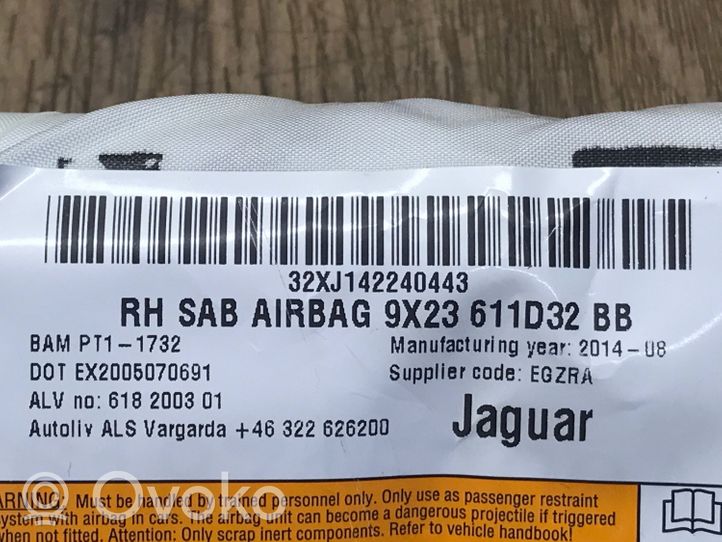 Jaguar XJ X351 Sēdekļa drošības spilvens 9X23611D32BB