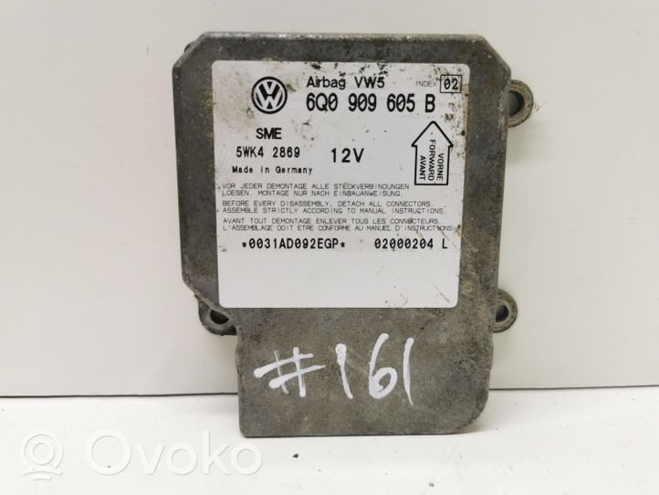 Volkswagen PASSAT B5 Turvatyynyn ohjainlaite/moduuli 6Q0909605B