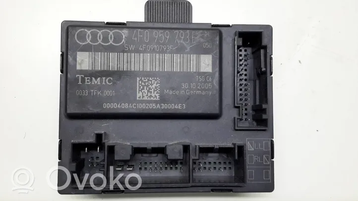 Audi A6 S6 C6 4F Oven ohjainlaite/moduuli 4F0959793E