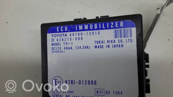 Toyota Corolla Verso E121 Imobilaizerio valdymo blokas 8978013010