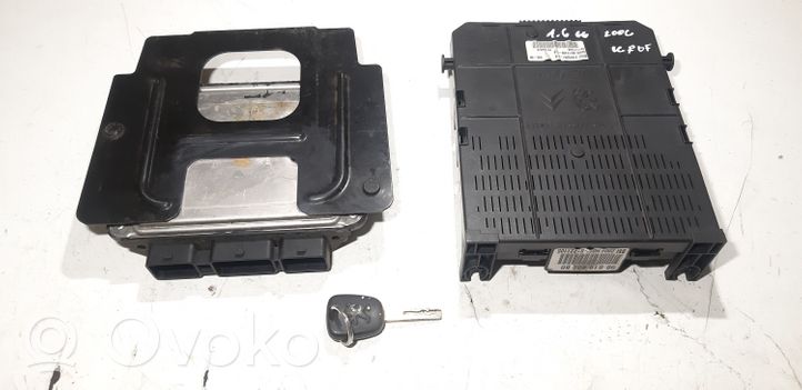 Peugeot 307 Kit centralina motore ECU e serratura 0281012620