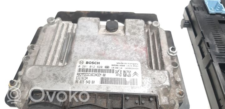 Peugeot 307 Kit centralina motore ECU e serratura 0281012620