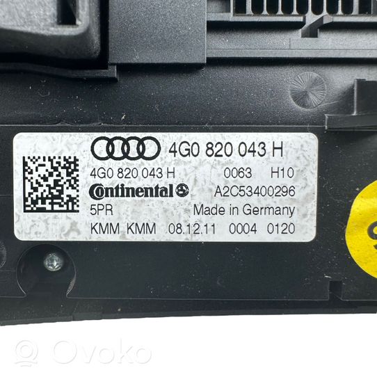 Audi A6 S6 C7 4G Oro kondicionieriaus/ klimato/ pečiuko valdymo blokas (salone) 4G0820043H