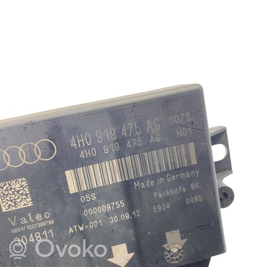 Audi A7 S7 4G Pysäköintitutkan (PCD) ohjainlaite/moduuli 4H0919475AG