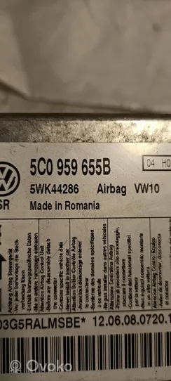 Skoda Yeti (5L) Sterownik / Moduł Airbag 5C0959655B