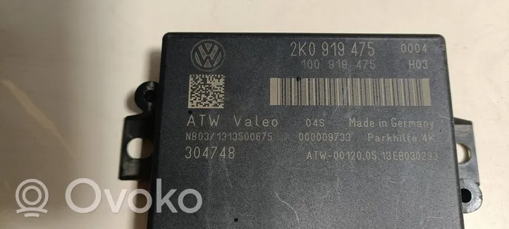 Volkswagen Caddy Pysäköintitutkan (PCD) ohjainlaite/moduuli 2K0919475