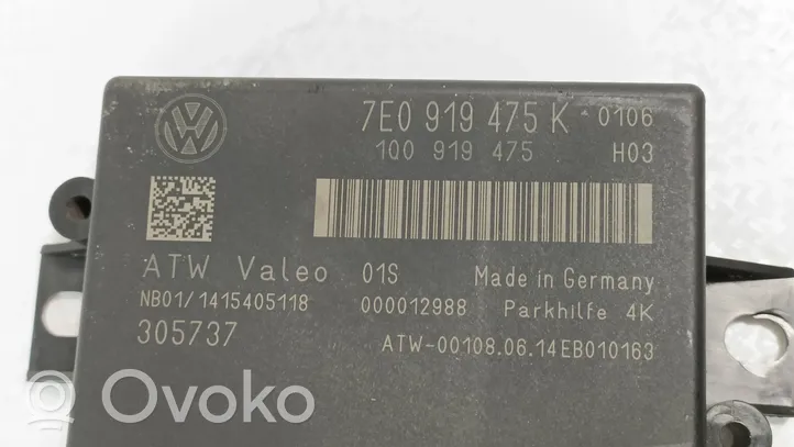 Volkswagen Transporter - Caravelle T5 Sterownik / Moduł parkowania PDC 7E0919475K