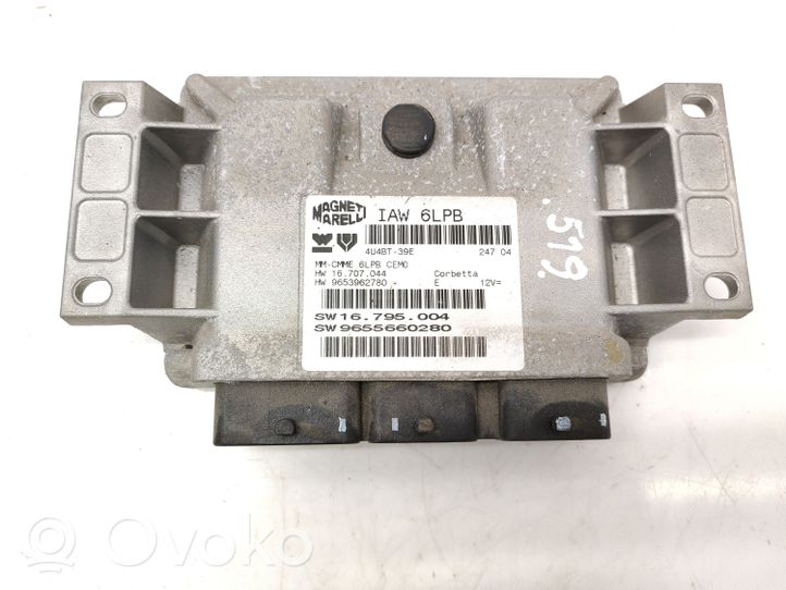 Citroen C5 Kit centralina motore ECU e serratura 9655660280