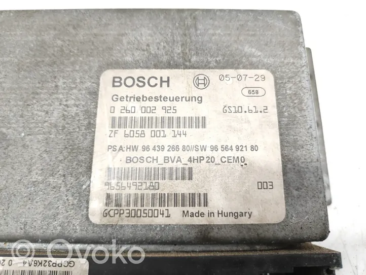 Peugeot 607 Module de contrôle de boîte de vitesses ECU 0260002925