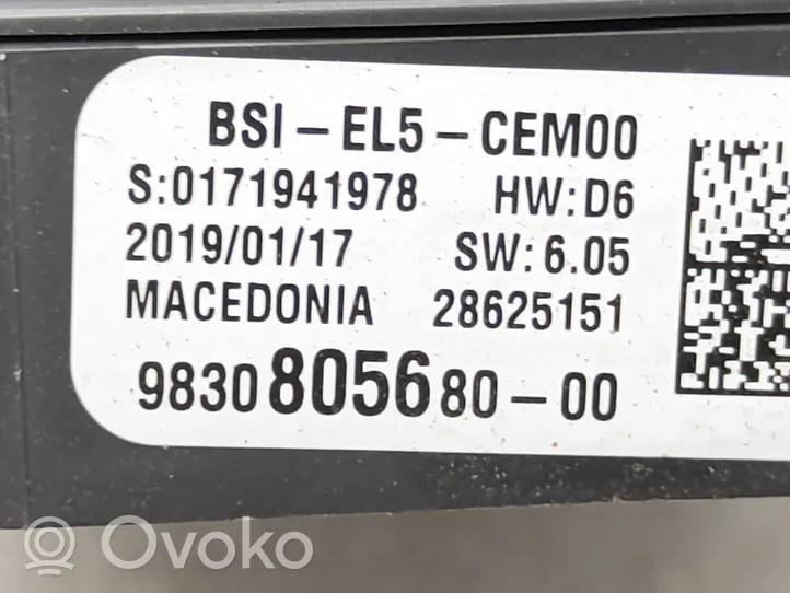 Peugeot Traveller Komputer / Sterownik ECU i komplet kluczy 9818035080