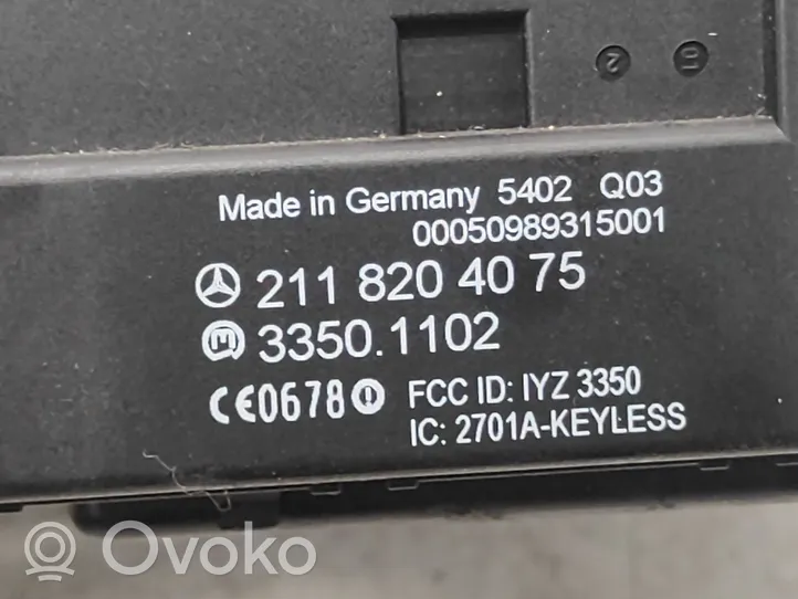 Mercedes-Benz CLS C219 Popielniczka deski rozdzielczej 2118204075