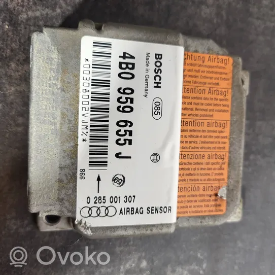 Audi A6 S6 C5 4B Turvatyynyn ohjainlaite/moduuli 4B0959655J