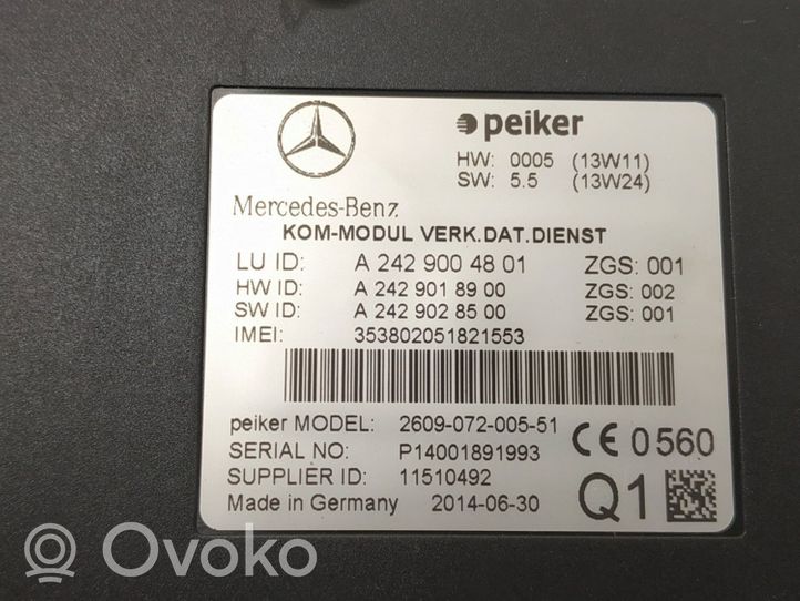 Mercedes-Benz S W222 Puhelimen käyttöyksikkö/-moduuli 