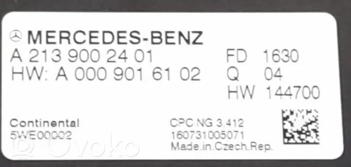 Mercedes-Benz E W213 Vaihdelaatikon ohjainlaite/moduuli 