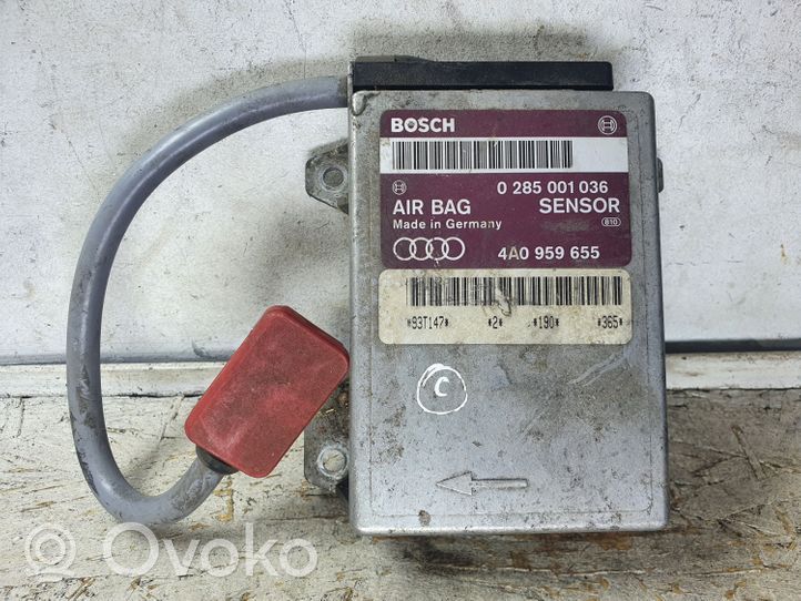 Audi 100 200 5000 C3 Oro pagalvių valdymo blokas 0285001036