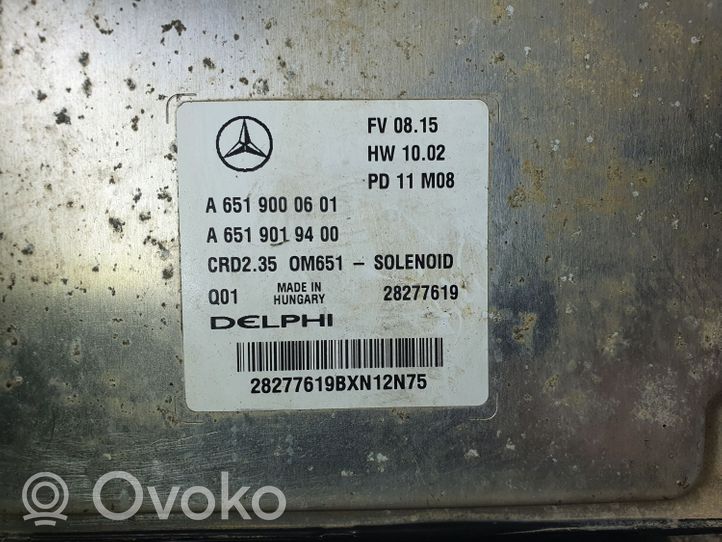 Mercedes-Benz Sprinter W906 Centralina/modulo del motore A6519000601