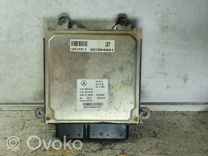 Mercedes-Benz Sprinter W906 Sterownik / Moduł ECU A6519000601