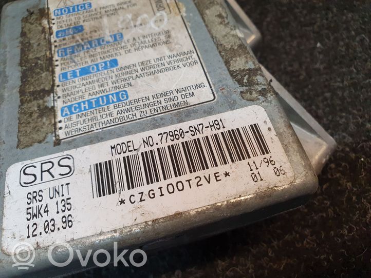 Honda Accord Sterownik / Moduł Airbag 77960SN7H91