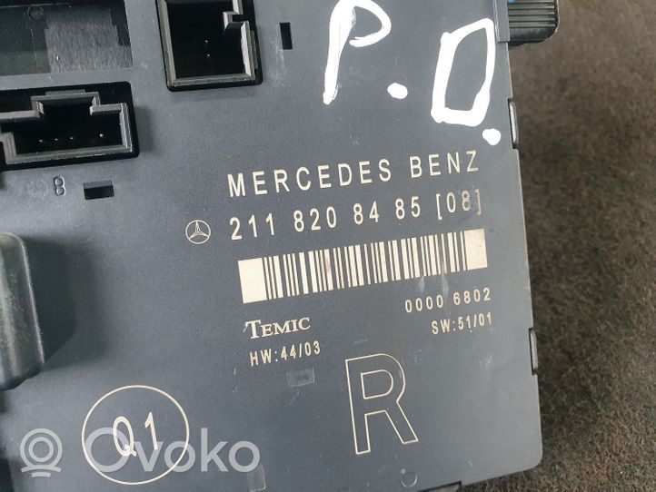 Mercedes-Benz E W211 Unité de commande module de porte 2118208485