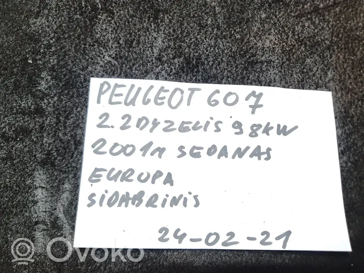 Peugeot 607 Capteur de pression des gaz d'échappement 