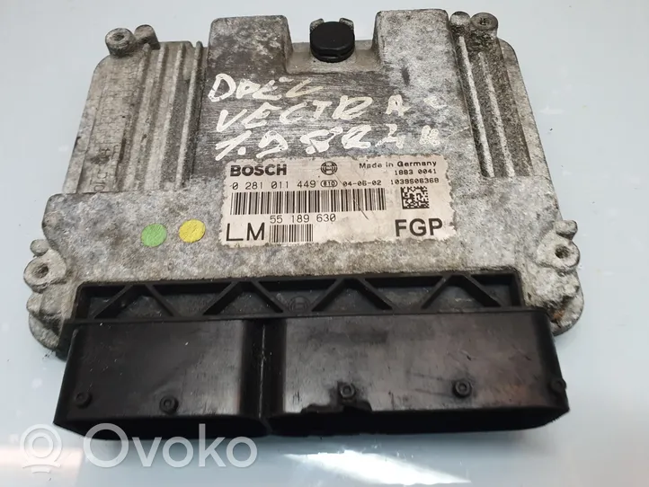 Opel Vectra C Engine control unit/module 0281011449