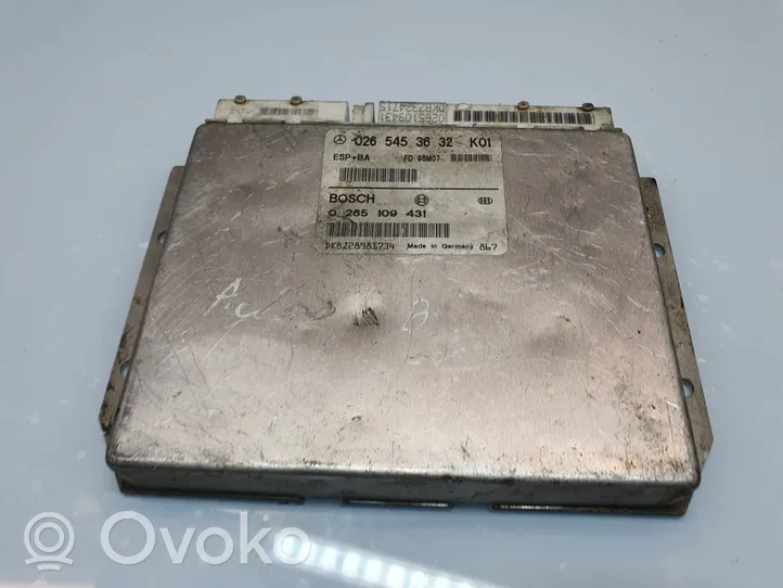 Mercedes-Benz A W168 ESP (stability system) control unit 0265453632