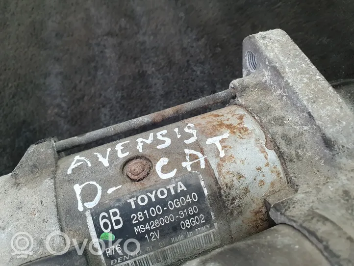 Toyota Avensis T250 Käynnistysmoottori 281000G040