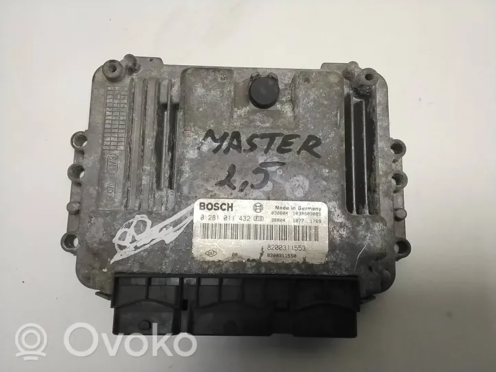 Renault Master II Kit centralina motore ECU e serratura 8200311553