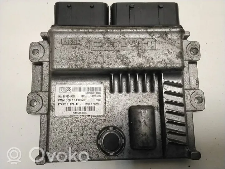 Toyota Proace Kit centralina motore ECU e serratura 9833346580