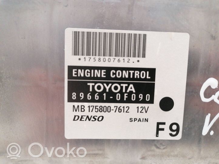 Toyota Corolla Verso E121 Calculateur moteur ECU 896610F090