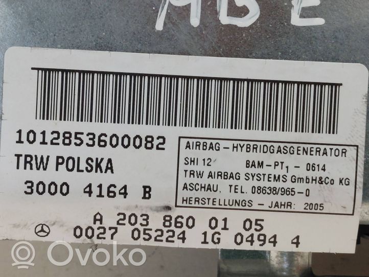Mercedes-Benz E W211 Airbag portiera posteriore A2038600105