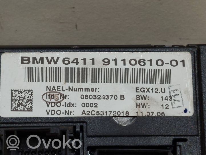 BMW 3 E90 E91 Unidad de control climatización 6411911061001
