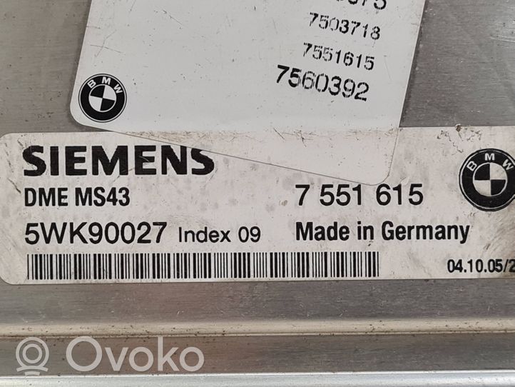 BMW X5 E53 Moottorin ohjainlaite/moduuli 7551615
