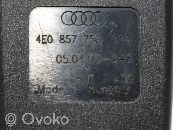 Audi A8 S8 D3 4E Boucle de ceinture de sécurité avant 4E0857756