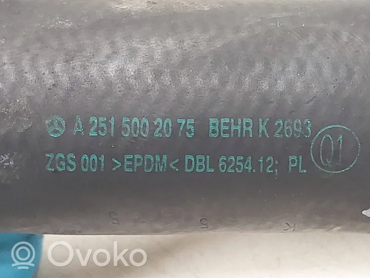 Mercedes-Benz R W251 Tuyau de liquide de refroidissement moteur A2515002075