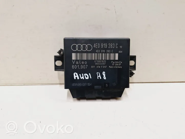 Audi A8 S8 D3 4E Pysäköintitutkan (PCD) ohjainlaite/moduuli 4E0919283C