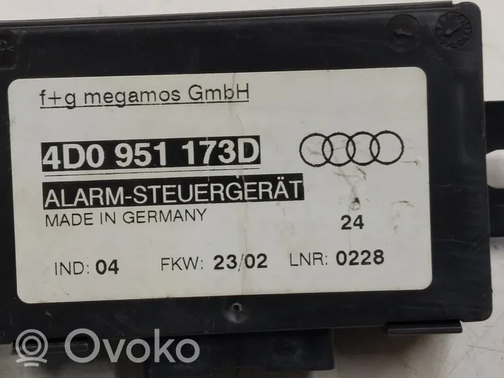 Audi A6 S6 C5 4B Centralina/modulo allarme 4D0951173D