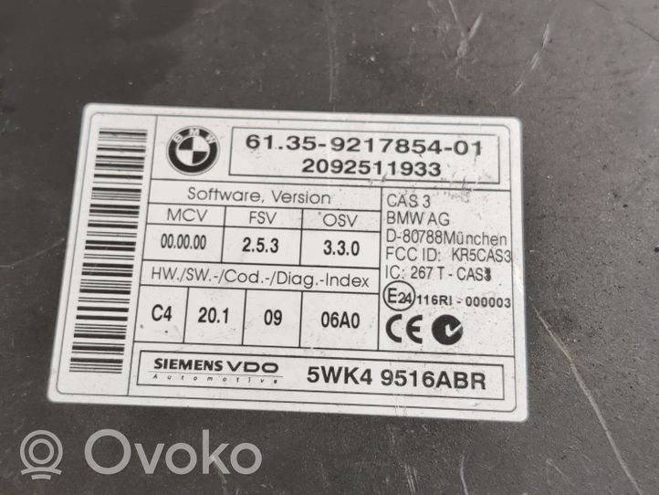 BMW 5 E60 E61 Moduł / Sterownik CAS 6135921785401