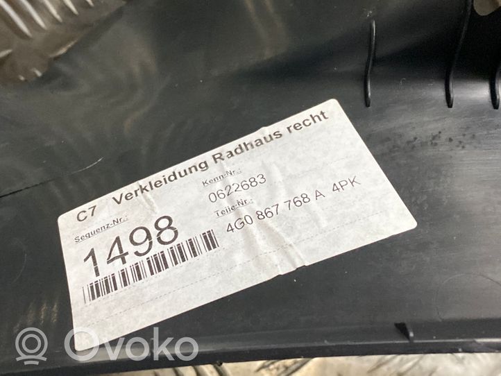 Audi A6 C7 Moldura inferior lateral del asiento trasero 4G0867768A