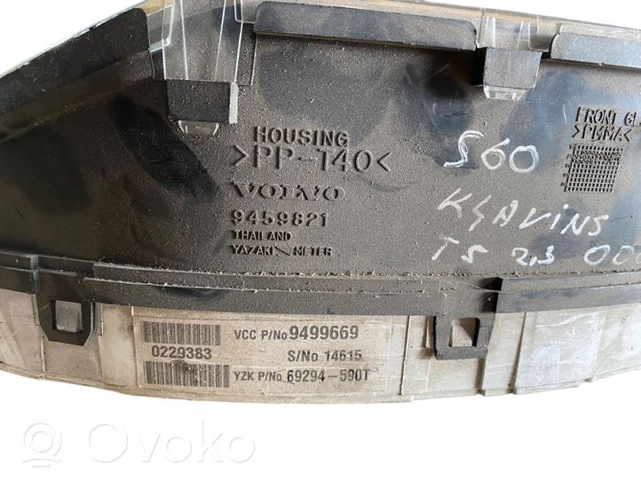 Volvo S60 Tachimetro (quadro strumenti) 9499669