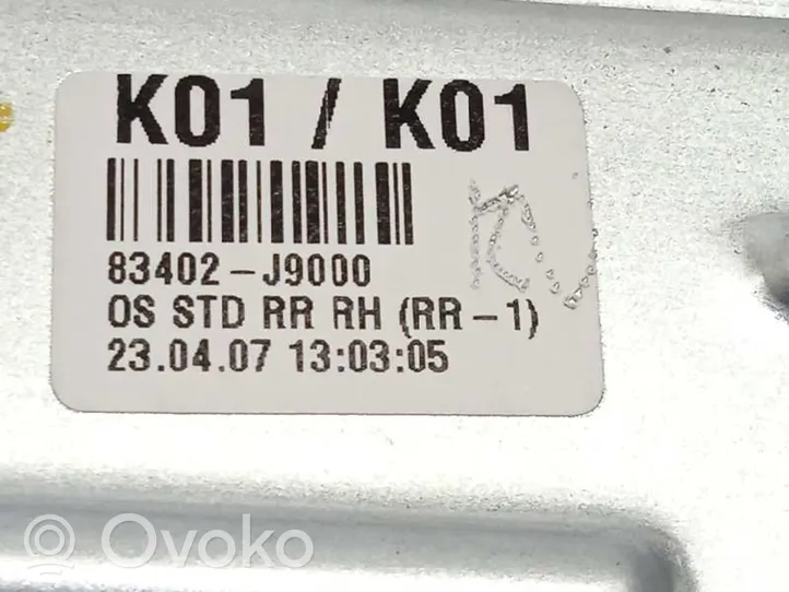 Hyundai Kona I Takaoven ikkunan nostin moottorilla 83402J9000