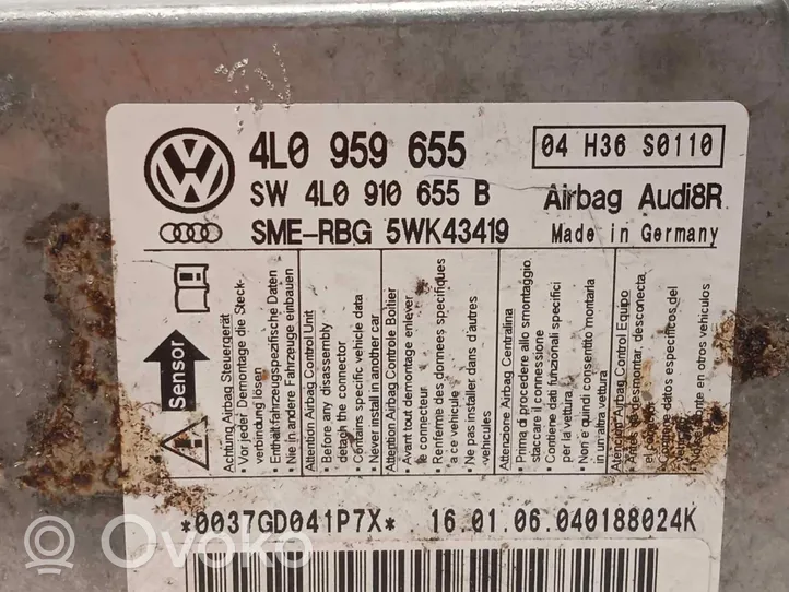 Audi Q7 4L Module de contrôle airbag 4L0959655