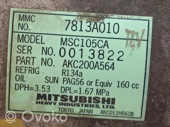 Mitsubishi Grandis Kompresor / Sprężarka klimatyzacji A/C 7813A010