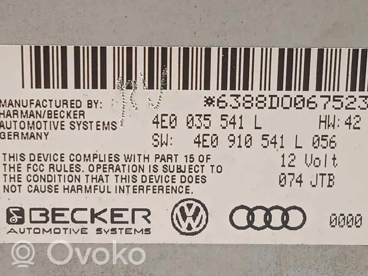 Audi Q7 4L Audio HiFi garso valdymo blokas 4E0035541L