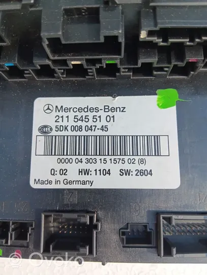 Mercedes-Benz E W211 Módulo de fusible A2115455101