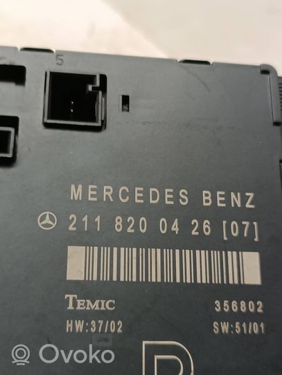 Mercedes-Benz E W211 Oven ohjainlaite/moduuli 2118200426